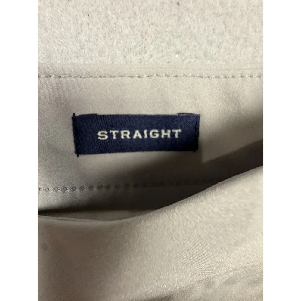 J.Crew Flex Tech Straight Fit Pants Gray Flat Front Slash Pockets 32